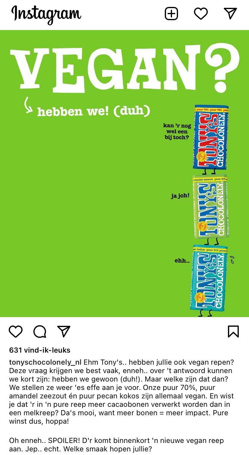 vegan Tony Chocolonely