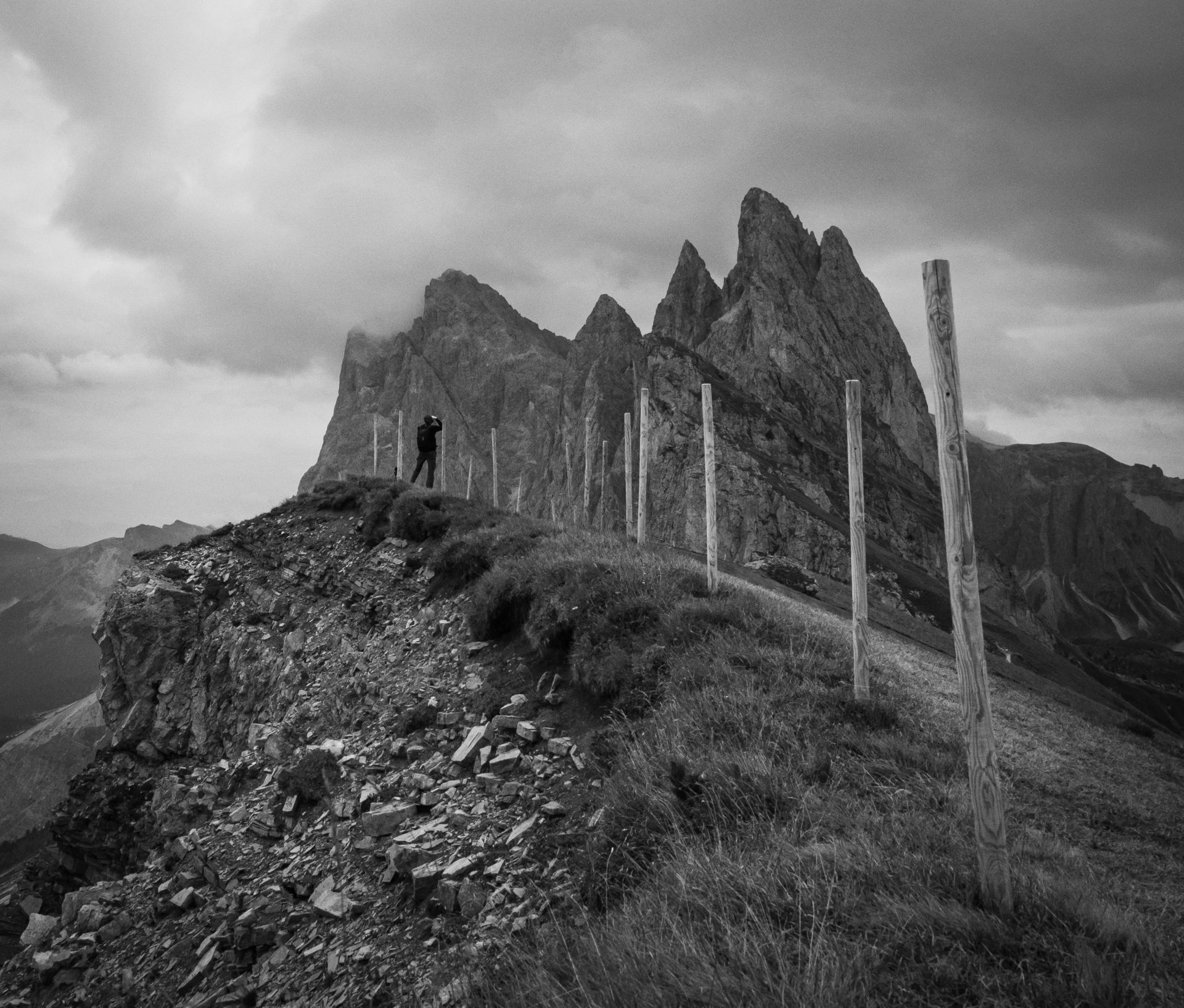 Matthijs fotografeert de Seceda