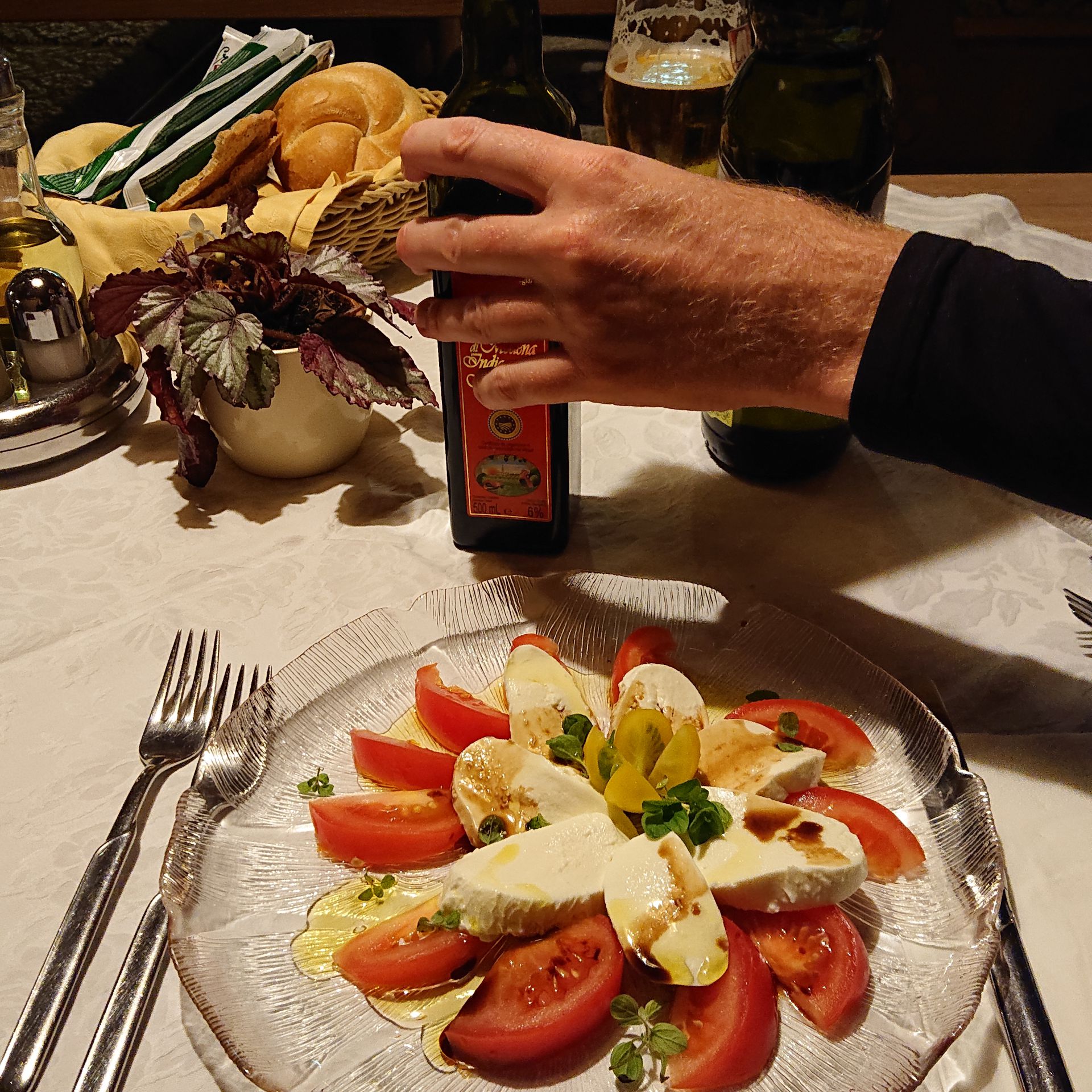 deze salade was de enige maaltijd die we konden krijgen